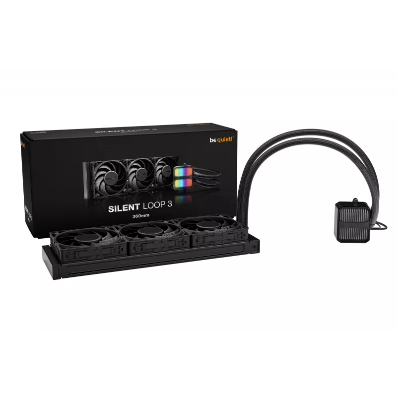 be quiet! Silent Loop 3 360 mm procesor All-in-One kvapalinový chladič 12 cm čierny 1 kus