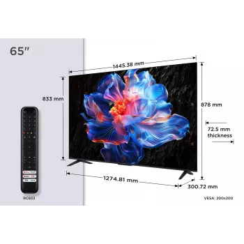 TCL V6C 65V6C TV 165,1 cm (65 palcov) 4K Ultra HD Smart TV Wi-Fi metalická 280 cd/m²