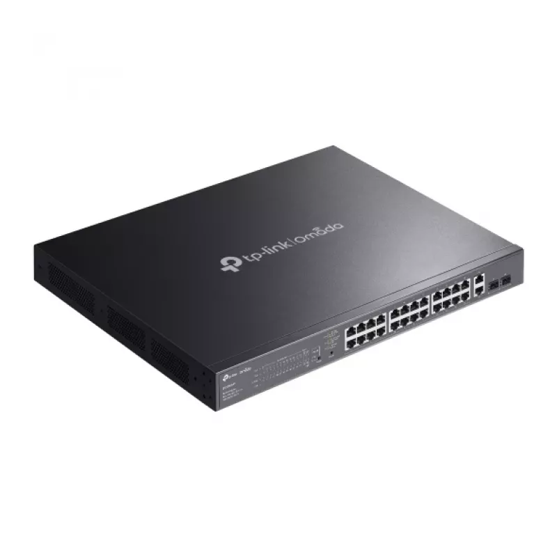 TP-Link Omada ES228GMP sieťový switch spravovaný L2 Gigabit Ethernet (10/100/1000) Power over Ethernet (PoE) čierny