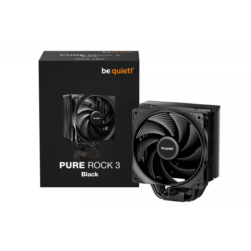 be quiet! Pure Rock 3 čierny procesorový vzduchový chladič 12 cm 1 ks