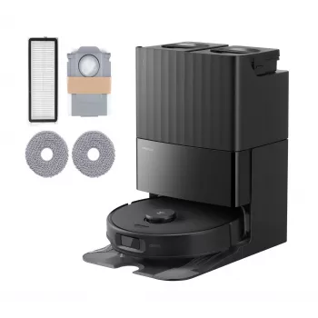 Robotický vysávač Roborock Qrevo Edge 5V1 — bez vrecka, 0,325 L nádoba na prach, 2,7 L základňa, Li-Ion 5200 mAh, 190 min výdrž, 60,4 dB, čierna