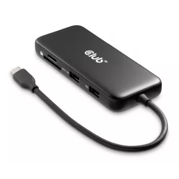 CLUB3D 8-1 prenosný dock USB Type-C® 10Gbps na HDMI™ a DisplayPort™ 8K30Hz PD max. 100Watt