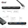 CLUB3D 8-1 prenosný dock USB Type-C® 10Gbps na HDMI™ a DisplayPort™ 8K30Hz PD max. 100Watt