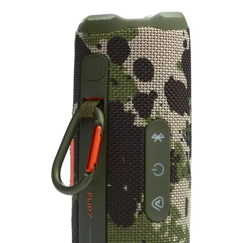 JBL Flip 7 (JBLFLIP7SQUAD) prenosný Bluetooth reproduktor, Bluetooth 5.4, IP68, 4800 mAh, Squad khaki kamufláž