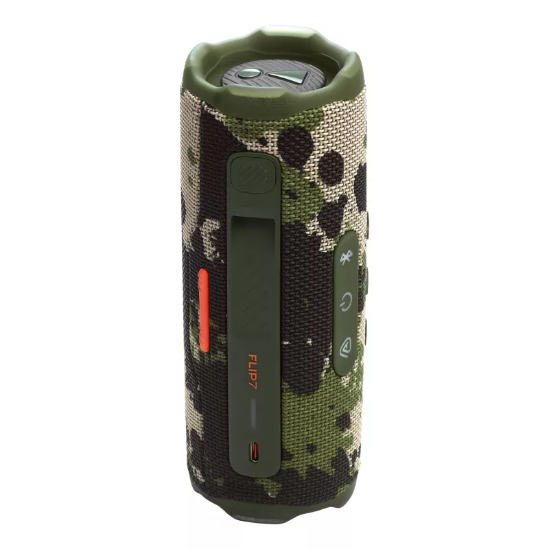 JBL Flip 7 (JBLFLIP7SQUAD) prenosný Bluetooth reproduktor, Bluetooth 5.4, IP68, 4800 mAh, Squad khaki kamufláž