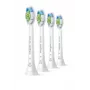 Náhradné hlavice na zubnú kefku Philips HX6064/87 Optimal White – 4 ks, biela, stredne tvrdé štetinky