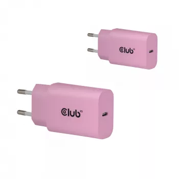 CLUB3D 2 balenie USB C nabíjačka 30 Watt biela, interiérová, AC, ružová