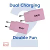CLUB3D 2 balenie USB C nabíjačka 30 Watt biela, interiérová, AC, ružová