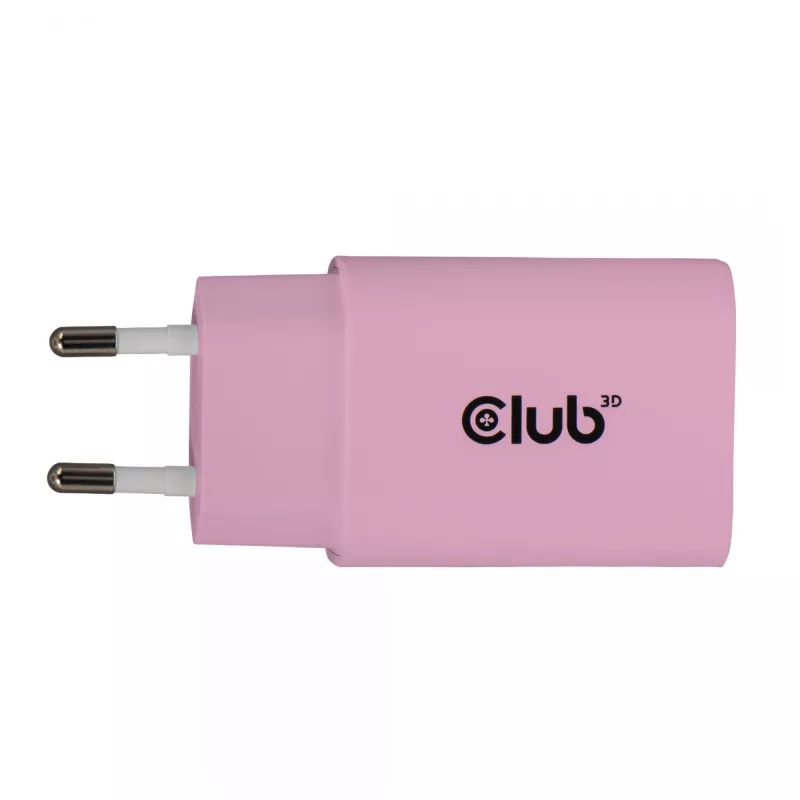 CLUB3D 2 balenie USB C nabíjačka 30 Watt biela, interiérová, AC, ružová