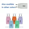 USB‑C nabíjačka 2 balenie CLUB3D CAC-3020, 30 W celkom, biela