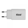 USB‑C nabíjačka 2 balenie CLUB3D CAC-3020, 30 W celkom, biela