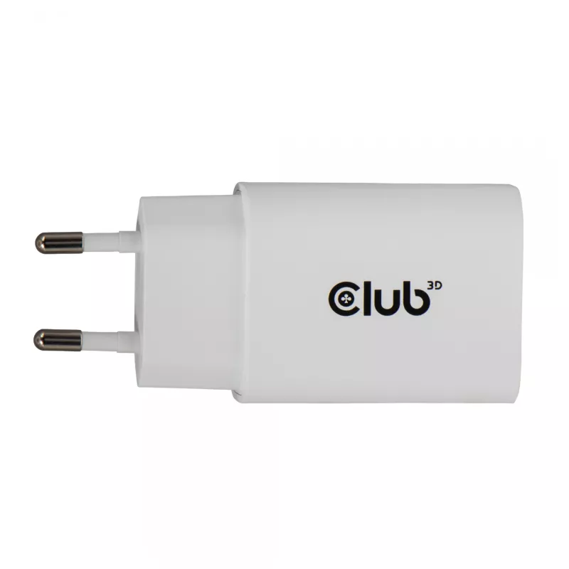 USB‑C nabíjačka 2 balenie CLUB3D CAC-3020, 30 W celkom, biela