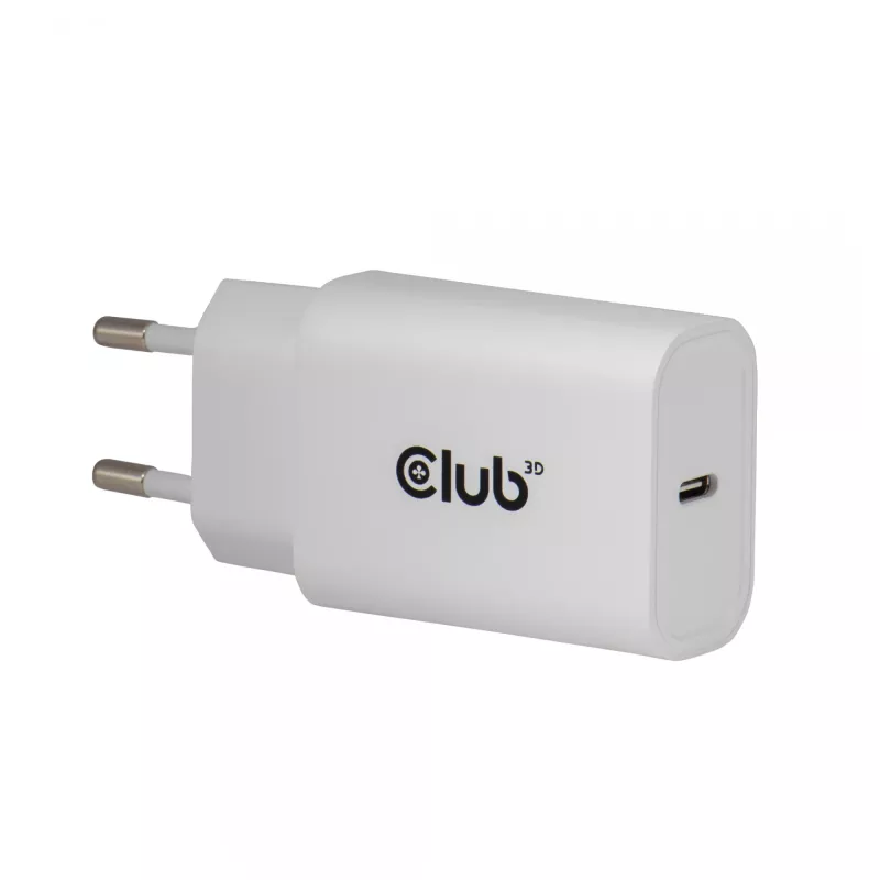 USB‑C nabíjačka 2 balenie CLUB3D CAC-3020, 30 W celkom, biela