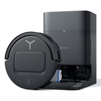 Robotický vysávač Ecovacs Deebot T80 Omni – bez vrecka 3 L prach, 0,11 L voda, 6400 mAh, 297 min výdrž, čierny