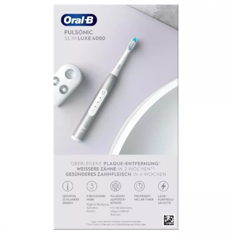 Oral-B Pulsonic slim Luxe 4000 dospelácke sonická zubná kefka platinová