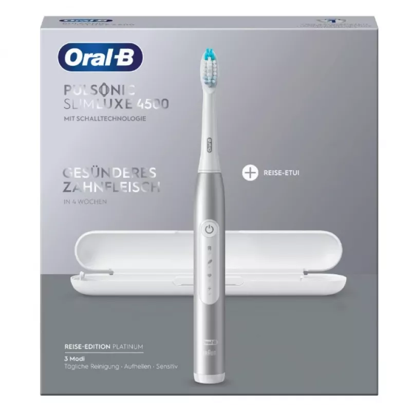 Oral-B Pulsonic slim Luxe 4500 dospelácke sonická zubná kefka platinová