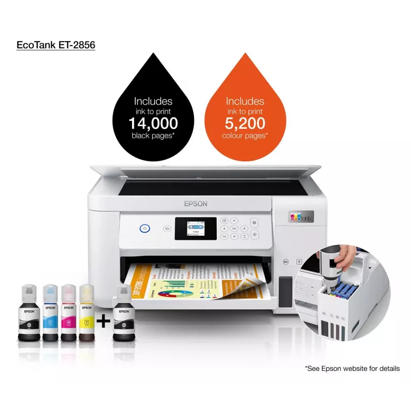Epson EcoTank ET-2856 atramentová A4 5760 x 1440 DPI 33 str./min Wi-Fi