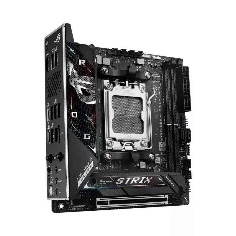 Základná doska ASUS ROG STRIX B850-I GAMING WIFI, AMD B850, Socket AM5, mini ITX, 2x DDR5, Wi-Fi 7, 2.5Gb LAN
