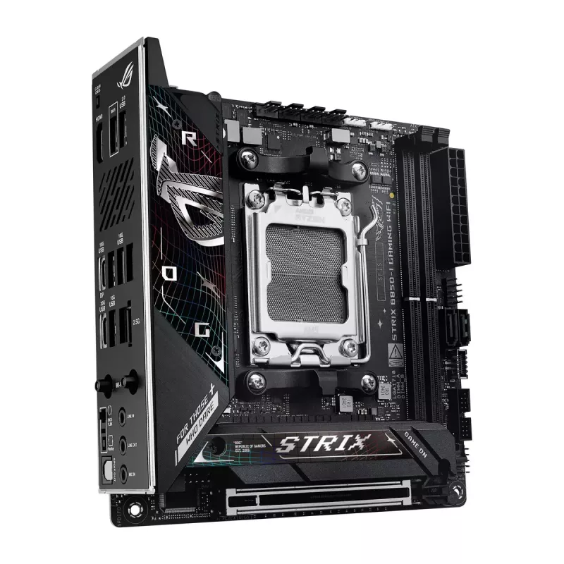 Základná doska ASUS ROG STRIX B850-I GAMING WIFI, AMD B850, Socket AM5, mini ITX, 2x DDR5, Wi-Fi 7, 2.5Gb LAN
