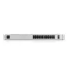 Managed switch UBIQUITI USW-PRO-24-EU — 24× Gigabit RJ-45, 2× SFP+, L2/L3, racková montáž, strieborný