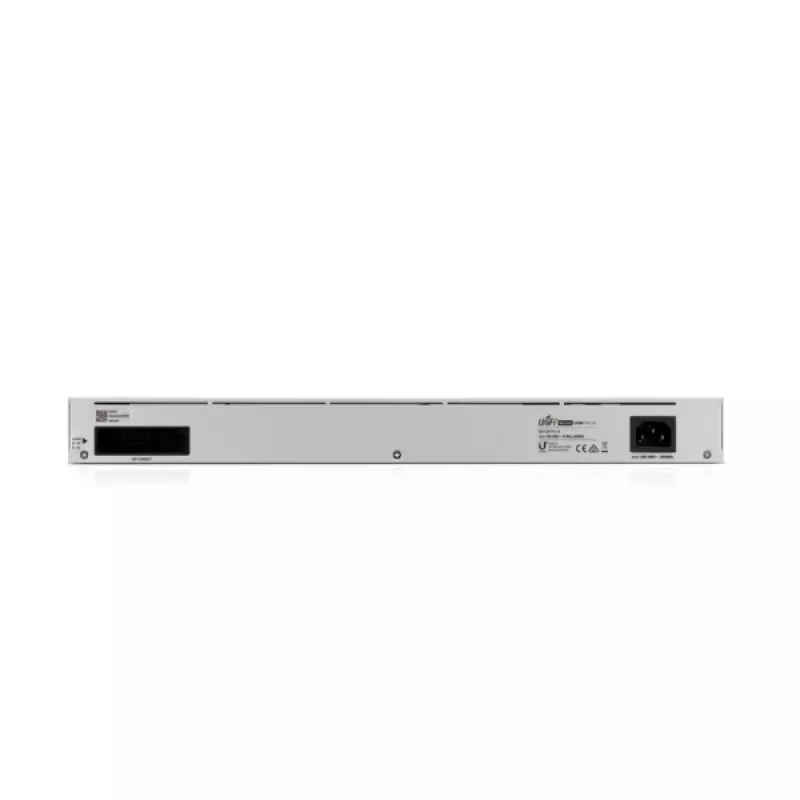 Managed switch UBIQUITI USW-PRO-24-EU — 24× Gigabit RJ-45, 2× SFP+, L2/L3, racková montáž, strieborný