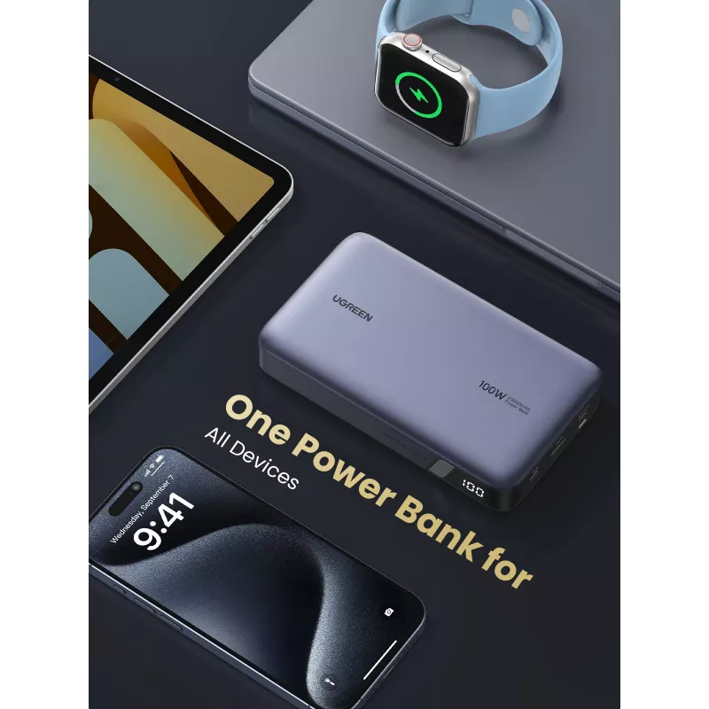 Ugreen 25188 powerbank 20000 mAh sivá