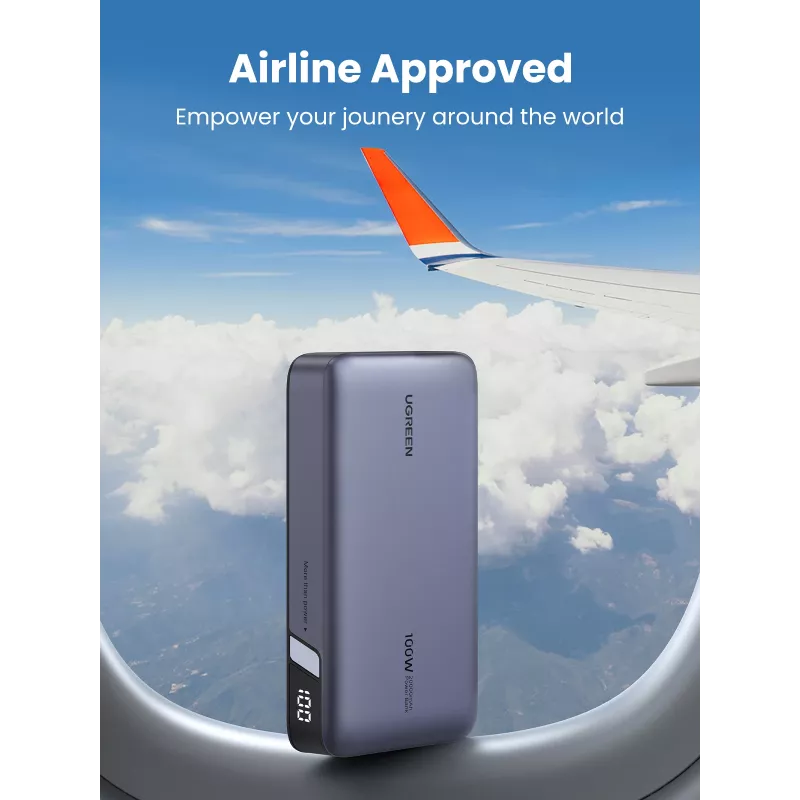 Ugreen 25188 powerbank 20000 mAh sivá