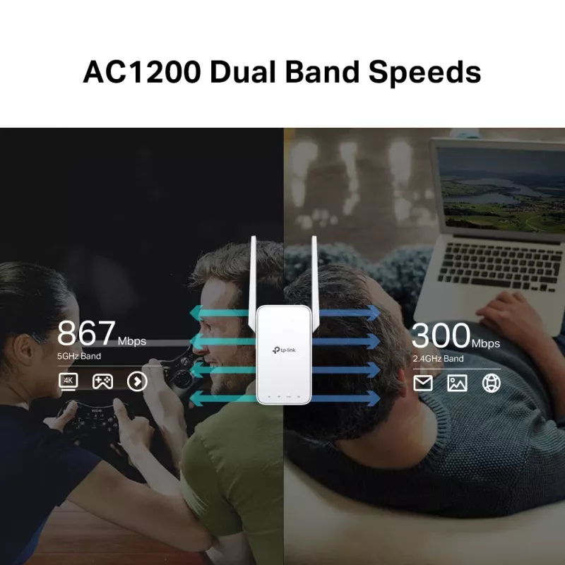 Sieťový opakovač TP-Link AC1200 Mesh WLAN Range Extender
