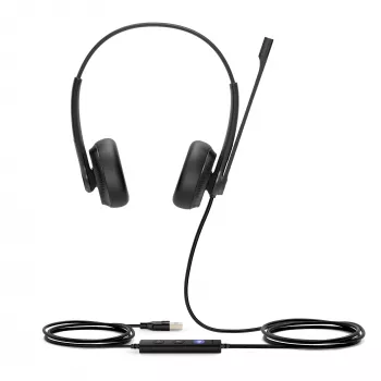 Yealink UH34 Dual Teams headset, káblový, kancelária/call centrum, 20 - 20000 Hz, 118 g, headset, čierny