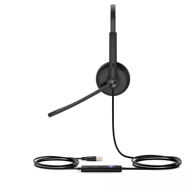 Yealink UH34 Dual Teams headset, káblový, kancelária/call centrum, 20 - 20000 Hz, 118 g, headset, čierny