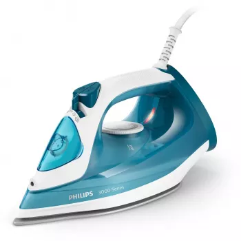 Naparážacia žehlička Philips DST3011/20 — 2100 W, keramická žehliaca plocha, 0,3 L nádržka, 1,9 m kábel, modrá