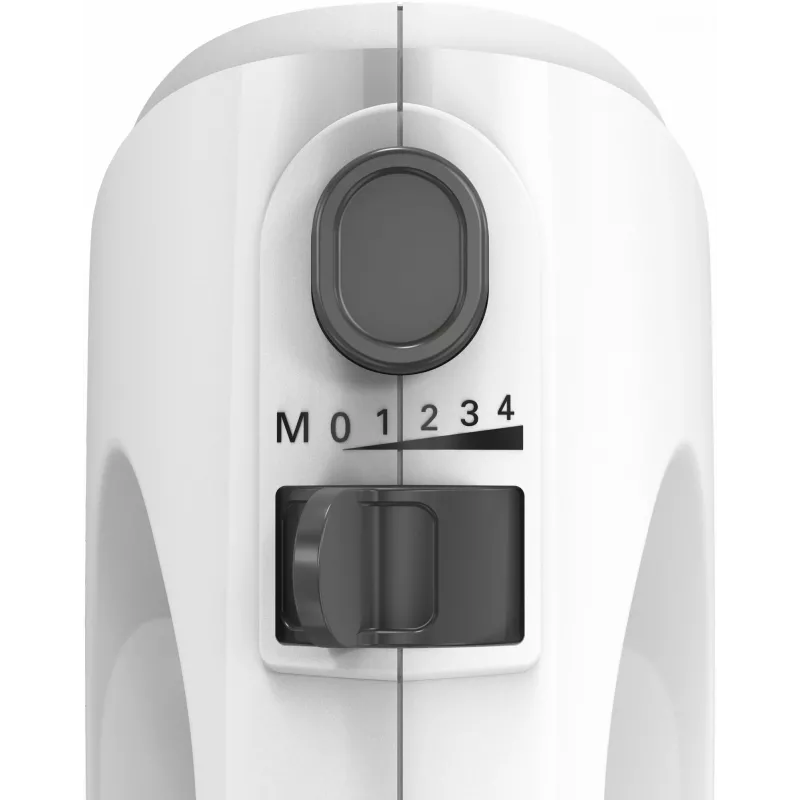 Ručný mixér Bosch MFQ24200 — 400 W, 4 rýchlosti, Turbo, brúsená oceľ/biela