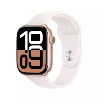 APPLE Watch Series 10 GPS 46mm ružové zlato hliníkové puzdro s Light Blush športovým remienkom - M/L