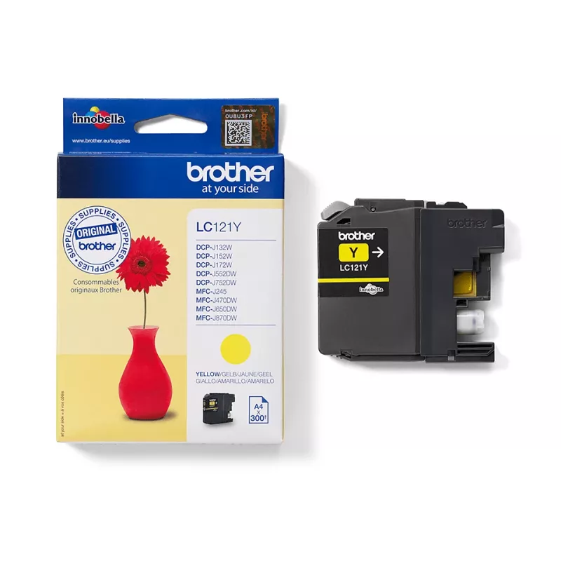 Brother LC-121Y atramentová kazeta 1 ks originálna žltá