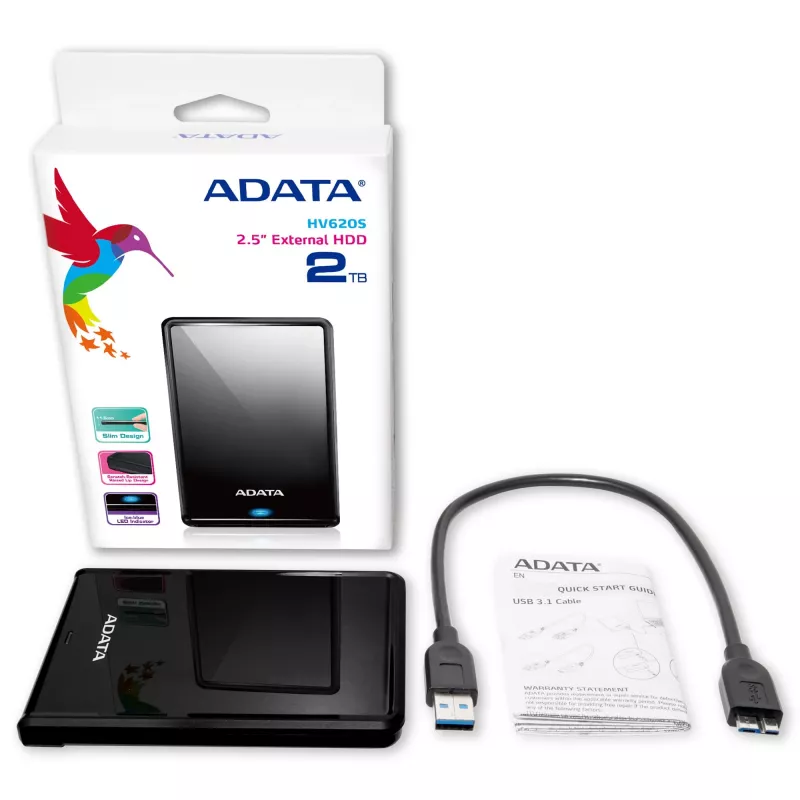 ADATA AHV620S-2TU3-CBK externý pevný disk 2 TB 2,5 palca Micro-USB B 3.2 Gen 1 (3.1 Gen 1) čierny