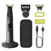 Philips OneBlade Pro 360 QP6652/61 na tvár a telo, integrovaný displej, umývateľný, akumulátor, chróm