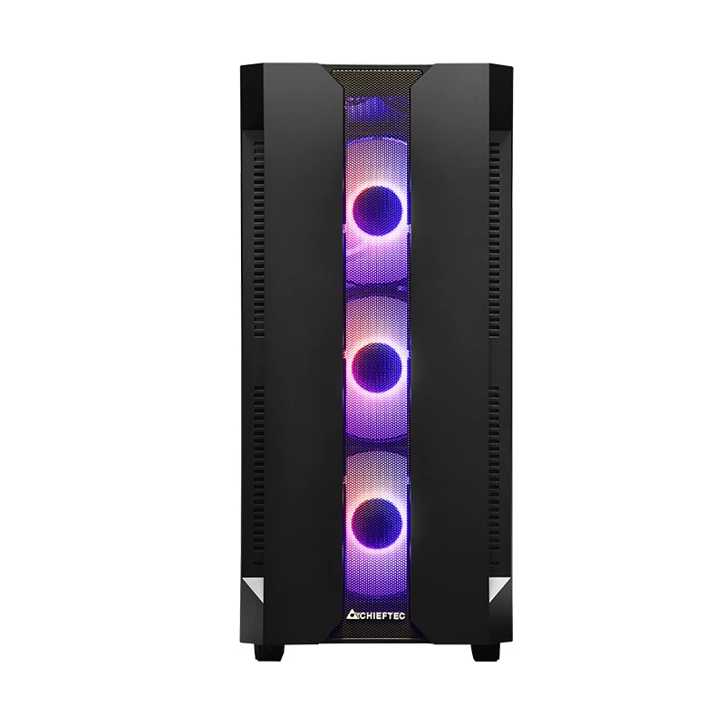 PC skriňa CHIEFTEC GS-01B-OP Tower čierna – tvrdené sklo, RGB ventilátor, podporuje ATX/Micro-ATX, GPU do 320 mm