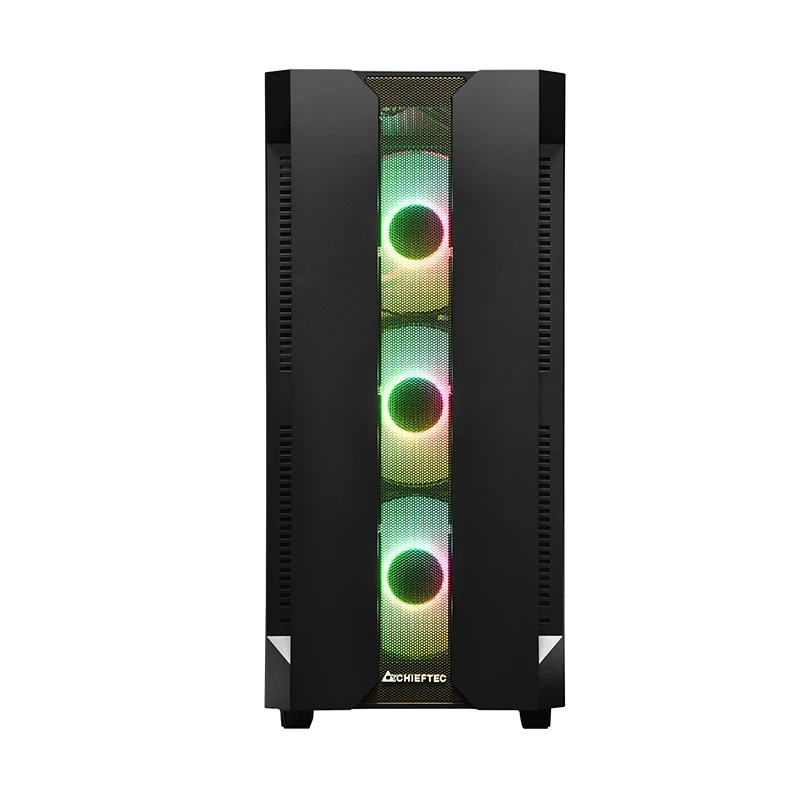 PC skriňa CHIEFTEC GS-01B-OP Tower čierna – tvrdené sklo, RGB ventilátor, podporuje ATX/Micro-ATX, GPU do 320 mm
