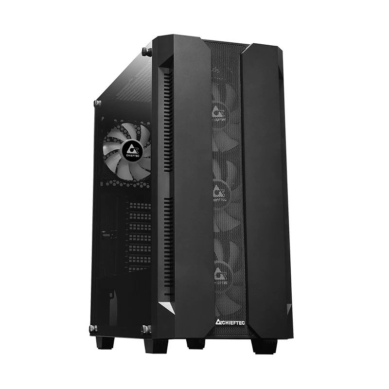 PC skriňa CHIEFTEC GS-01B-OP Tower čierna – tvrdené sklo, RGB ventilátor, podporuje ATX/Micro-ATX, GPU do 320 mm