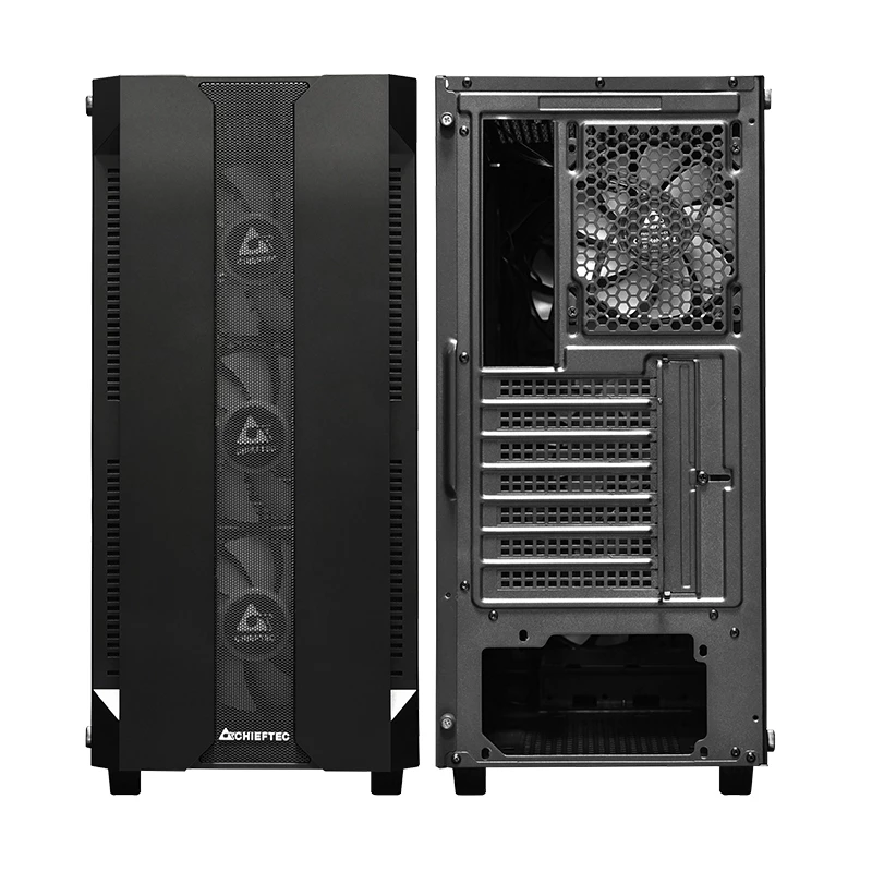 PC skriňa CHIEFTEC GS-01B-OP Tower čierna – tvrdené sklo, RGB ventilátor, podporuje ATX/Micro-ATX, GPU do 320 mm