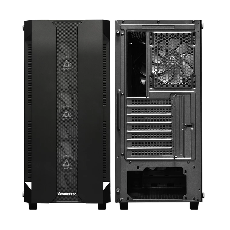 PC skriňa CHIEFTEC GS-01B-OP Tower čierna – tvrdené sklo, RGB ventilátor, podporuje ATX/Micro-ATX, GPU do 320 mm