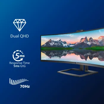 Philips P Line 32:9 SuperWide zakrivený LCD displej 499P9H/00, 124 cm (48,8