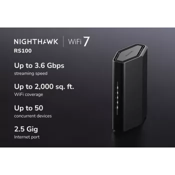NETGEAR Nighthawk WLAN router 2.5 Gigabit Ethernet dualband (2,4 GHz / 5 GHz) čierny