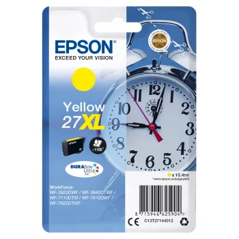 Epson budík jednotlivé balenie žltý 27XL DURABrite Ultra atrament