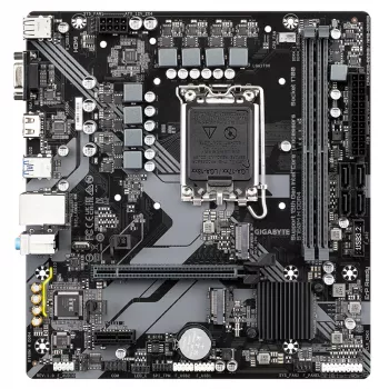GIGABYTE B760M H DDR4 základná doska - podporuje Intel Core procesory 14. generácie, 6+1+1 fázové digitálne VRM, až do 3200MHz DDR4 (OC), 2xPCIe 4.0 M.2, GbE LAN, USB 3.2 Gen1