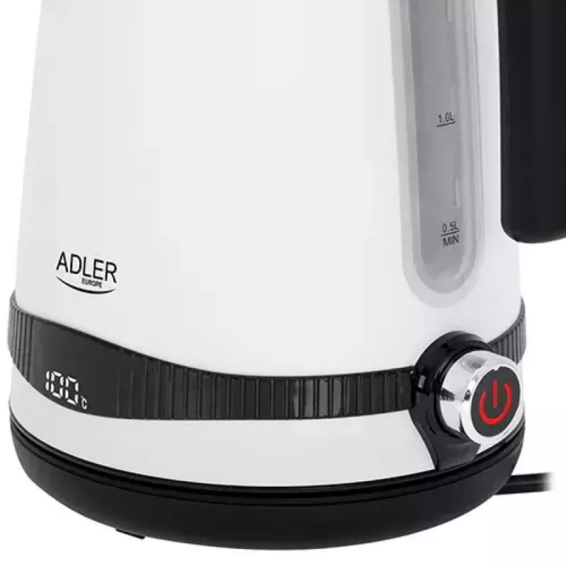 Elektrická kanvica Adler 1,7 L 2200 W biela