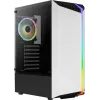 Aerocool Bionic V2 PC skriňa Midi Tower, ATX / micro ATX / Mini-ITX, tvrdené sklo, RGB, biela