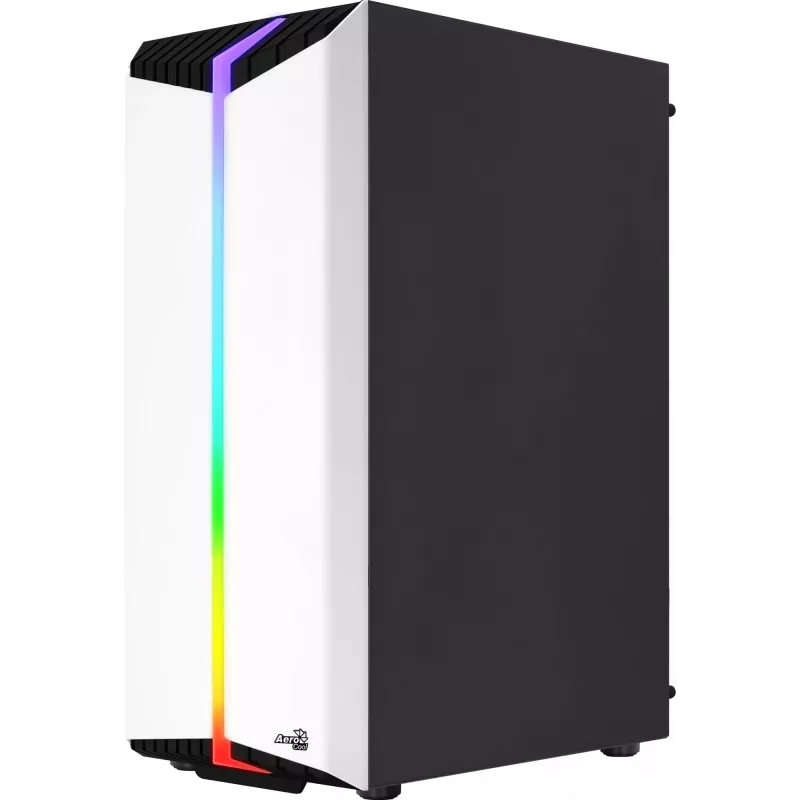 Aerocool Bionic V2 PC skriňa Midi Tower, ATX / micro ATX / Mini-ITX, tvrdené sklo, RGB, biela