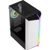 Aerocool Bionic V2 PC skriňa Midi Tower, ATX / micro ATX / Mini-ITX, tvrdené sklo, RGB, biela