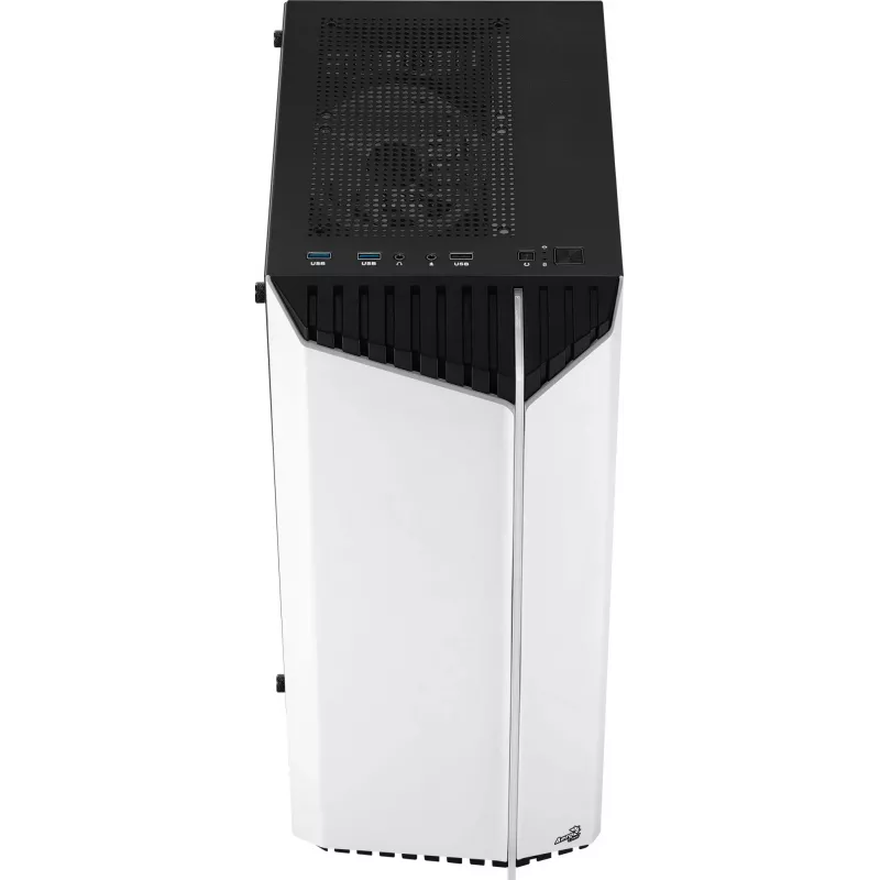 Aerocool Bionic V2 PC skriňa Midi Tower, ATX / micro ATX / Mini-ITX, tvrdené sklo, RGB, biela